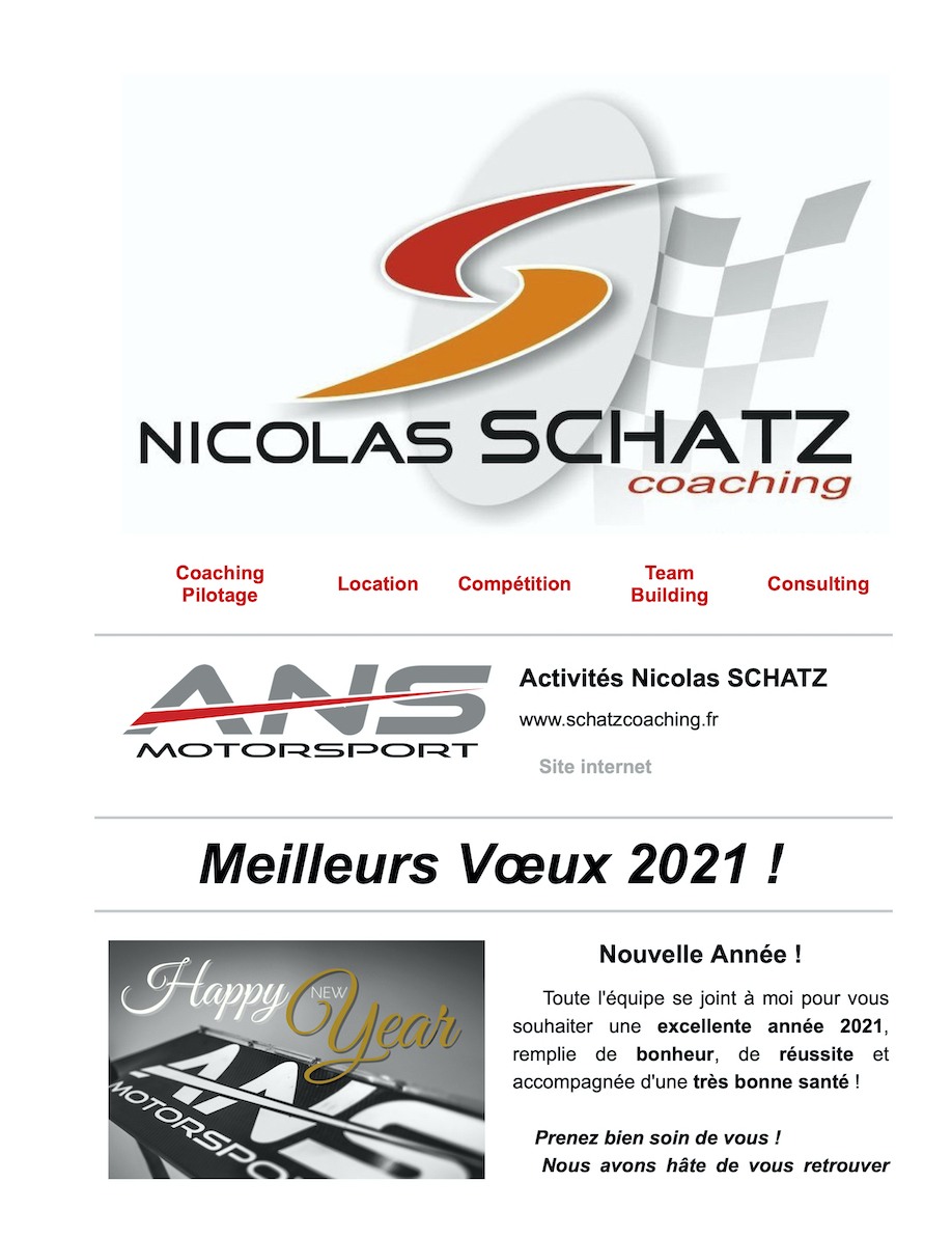 Nicolas SCHATZ ANS Motorsport Meilleurs Vœux 2021 1